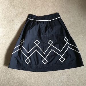 Ann Taylor Navy and White Skirt